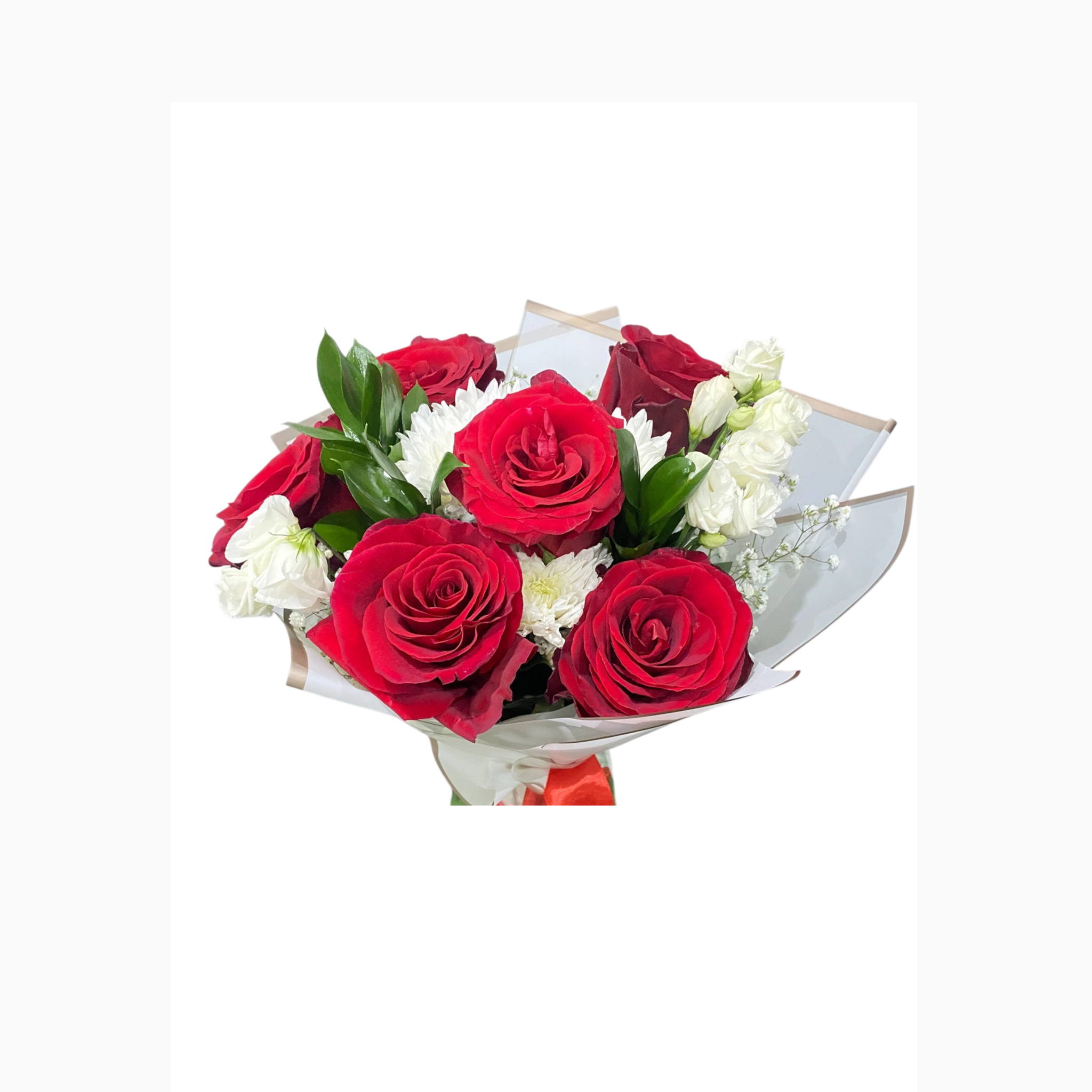 Boeket rood/wit