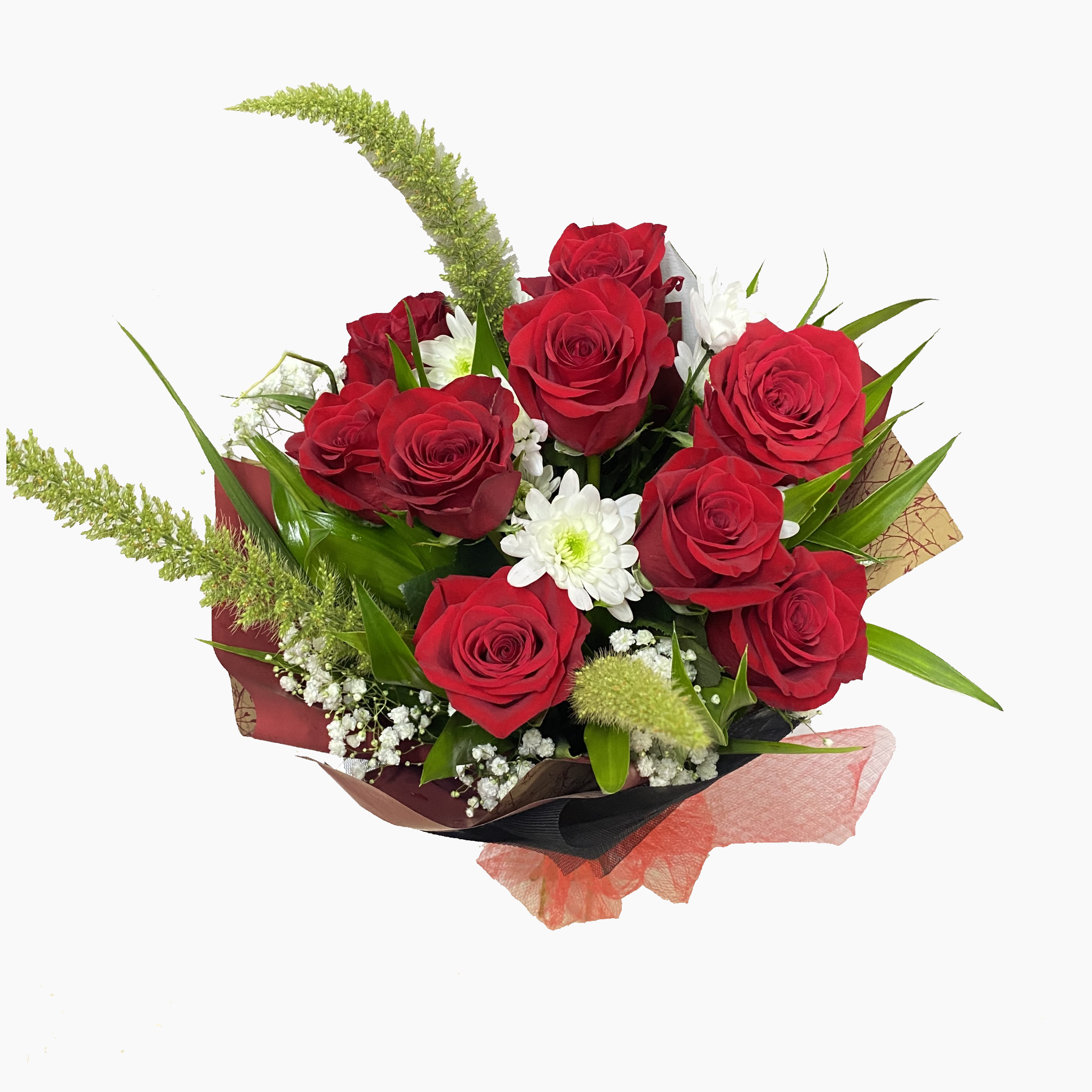 Boeket rood/wit