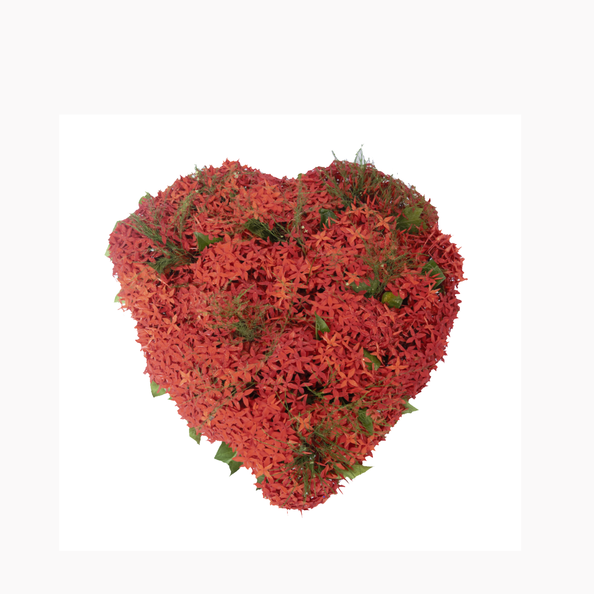 Bloemstuk rood hart