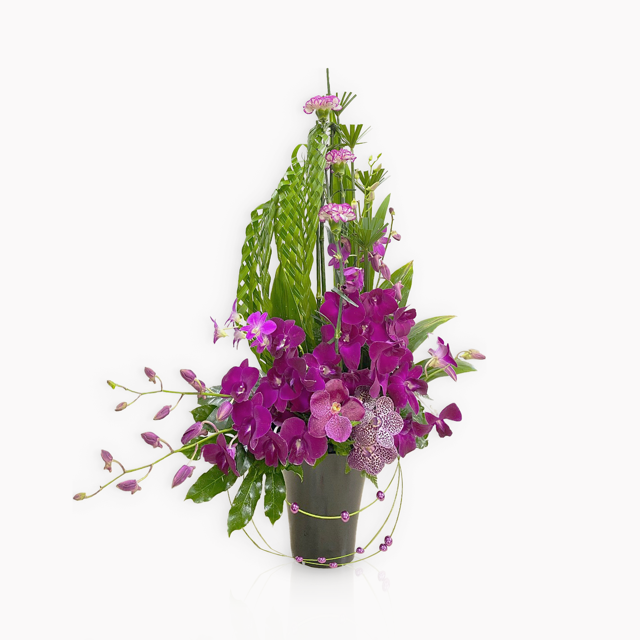 Bloemstuk paars in pot
