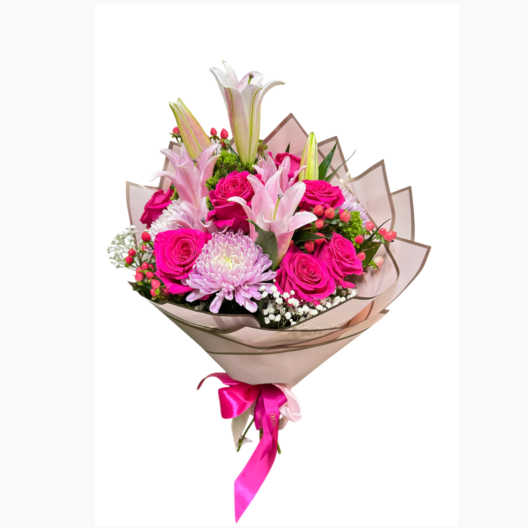 Boeket 34 roze